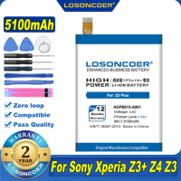 LOSONCOER 5100mAh AGPB015-A001 Battery For Sony Xperia Z3+ Dual Z4 Z3 Neo SO-03G C5 Ultra Z3 Plus E5506 E5563 E5553 E5533 E6553