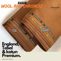 Kain Pemda Khaki Premium Wool Italy Meteran