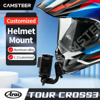 Arai Tour Cross3 / XD4 Helmet Aluminum Customized Helmet Chin Mount for GoPro Hero11 10 Insta360OneX3 X2 RS Accessories