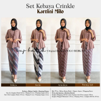 Set rok kebaya kutu baru polos bawahan batik katun premium mix crinkle atasan kebaya KARTINI svj