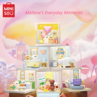 MINISO Maltese's Everyday Moments Series Blind Box Line Puppy Toy Ornaments Animation Peripheral Birthday Gift Decoration