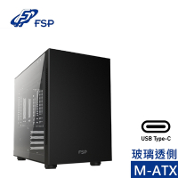 FSP 全漢  CST350BG M-ATX電腦機殼 (玻璃側透-黑)