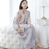 Kaftan Biru Kaftan Batik Kaftan Premium Kaftan Jumbo Dress Batik Dress Jumbo Long Dress Premium Kaft