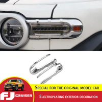 For Toyota FJ Cruiser Front Turn Signal Cover ABS Chromium Styling Light Frame FJ Cruiser Electroplating Exterior Accessories