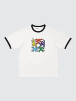UNIQLO T-Shirt Kaos Pria UT NY Pop Art Keith Haring Lengan Pendek WHITE L