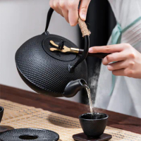 GIANXI Household Cast Iron Tea Kettle Filter Tea Kettle Chinese Kung Fu Tea Kettle Tea Set Charcoal Fire Stove Tea Stove Pot