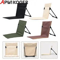 Foldable Camping Chair with Carry Bag Reclining Chair Oxford Cloth Backrest Cushion Chair for Outdoor Picnic Barbecue