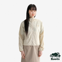 Roots女裝- ATHLEISURE 平織連帽夾克-淺卡其