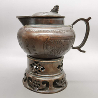 仿古純銅酒壺水壺泡茶煮水壺家居裝飾品書房擺件古玩銅器收藏