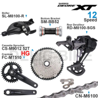 SHIMANO DEORE XT M8100 12 Speed Groupset with Shifter Rear Derailleur CRANKSET and Cassette Sprocket