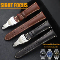 19mm 20mm 22mm Retro Genuine Leather Watch Strap Watch for TUDOR Black Pay 58 Black Bay GMT TUDOR Ranger Pelagos Watch Band