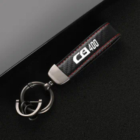 Leather Motorcycles keychain horseshoe buckle jewelry key chain for Honda CB400SF CB 400 CB400 1998-2020 accessories