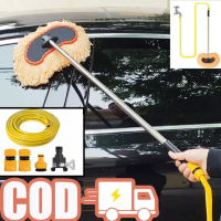 Car Wash Telescopic Microfiber Brush Mop Mitt Cleaning Home Mop Cuci Kereta Car Wash Mop Brush Micro