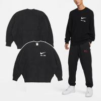 Nike 毛衣 Air Sweater 男款 黑 白 寬鬆 針織 小標 長袖 上衣 FB7726-010
