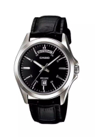 CASIO Casio Men's Analog Watch MTP-1370L-1AV Black Genuine Leather Band Watch for men