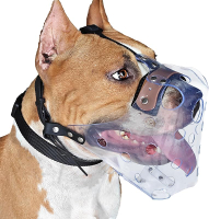Mayerzon Pitbull Muzzle Basket Muzzle for Large Dogs Rottweiler to Prevent Biting Chewing Scavenging