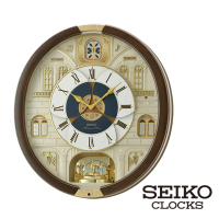 【SEIKO 精工】歐洲風情Hi-Fi音樂掛鐘QXM371B(18組Hi-Fi音樂 西敏寺鐘聲 整點音樂報時)