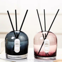 200ml Reed Diffuser with Sticks, Aroma Oil Diffuser for Home, Bathroom, Bedroom, Office, Unique Glass Oil Diffuser Birthday Gift