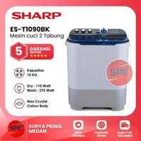 MESIN CUCI SHARP 2 TABUNG KAPASITAS 10 KG ES-T1090 / EST1090 GARANSI RESMI (MEDAN)