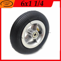 6x1 1/4 Tire Wheel Inner Tube Outer Tyre for 6*1 1/4 Inflation Wheel Wheelchair Pneumatic Gas Mini Electric Scooter Accessories