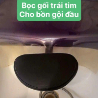Bọc Gối Trái Tim kt 25x15 Cho Gối Gội Salon, Spa, Gội đầu... chất liệu da chống nước có đệm êm bên t