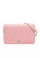 Chanel 二手 Chanel 絎縫魚子醬 Boy 鏈條錢包