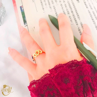 【晶曜珠寶】黃金戒指 女戒 月影 1.02錢