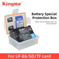 KingMa LP-E6NH LPE6N LPE6 Battery Plastic Case Battery Holder Storage Box For Canon EOS 5D4 5D3 5D2 5DS 5DRS 6D 7D 6D2 60D