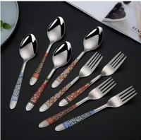 [LUSINAN] SENDOK / GARPU BATIK STAINLESS STEEL PERPACK (PILIH)