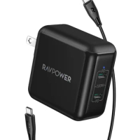 RAVPower 100W GaN II Generation 2 DUO USB-C Ports PD Series Wall Charger RP-PC151
