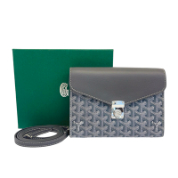GOYARD Chypre Pouch-Wallet 全球爆款經典滿版LOGO 拼接小牛皮郵差包