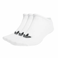 【adidas 愛迪達】襪子 Trefoil Liner 白 黑 隱形襪 帆船襪 羅紋 三葉草 愛迪達(S20273)