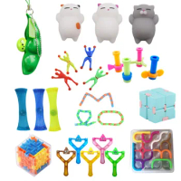 26PCS Fidget Toys For Kids Decompression Toys Sensory Toys Stress Reliver Autism ADHD Gifts Fidget Squishy Set