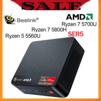 Beelink Mini PC AMD Ryzen 5 5560U 7 5700U 5800H SER5 SER5 Pro Max Desktop Gaming Computer WiFi6 BT DDR4 16GB 500GB SSD 32GB 1T