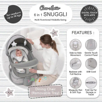 COCOLATTE 6IN1 SNUGGLI • Multi Functional Foldable Swing • - DARK GREY
