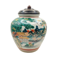 【寶堂人文】白毫銀針茉莉花茶+日本九谷燒茶倉(白毫銀針茉莉花茶 日本九谷燒茶倉 散茶)