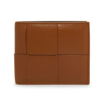 【BOTTEGA VENETA 寶緹嘉】BV Cassette Bifold 雙色 牛皮 經典大編織 短夾 卡夾 皮夾 棕色 黑色