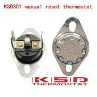 5pcs KSD301/KSD303 97C 97 Degrees Celsius Manual reset Thermostat Normally closed (NC) Temperature switch Temperature control