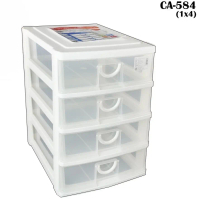 Keyway กล่องลิ้นชัก 4 ชั้น ขนาด A4 CA-584 ขนาด : 26 x 35.9 x 36.5 CM. ( กว้าง*ยาว*สูง