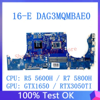DAG3MQMBAE0 Mainboard For HP 16-E Laptop Motherboard With AMD Ryzen 5 5600H / Ryzen 7 5800H CPU GTX1650 / RTX3050TI 100% Test OK