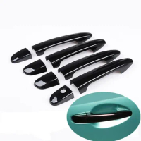 For Mazda Biante 2008-2016 Gloss Black Chrome Car Door Handle Cover Trim Sticker Styling Accessories