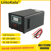 LiitoKala Pure Sine Wave Inverter DC 12V LiFePO4 battery To AC 220V 1000W Voltage Transformer Power Converter Solar Inverter