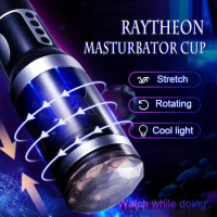 Automatic Male Masturbator Cup Rotation Telescopic Vagina Masturbation Blowjob Pussy Mastuburator Sexy Toys for Men Adult Goods