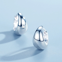 925純銀耳扣女時尚個性氣質簡約大耳環夸張圓圈耳飾新款