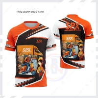 Kemeja-T Percetakan Jersi, SPX EXPRESS, Cetakan Penuh, Pakaian Pemandu Kurier, Pakej SPX EXPRESS Sej