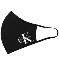 【Calvin Klein 凱文克萊】素面CK LOGO透氣彈力高密合口罩-黑色(S-M)