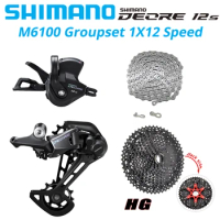 Shimano Deore M6100 1x12 Speed Derailleurs Groupset 12 Speed Right Shift Lever Dowel CN Chain RD Sunshine Cassette 46T 50T 52T