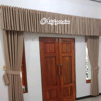 Gorden Poni Kupu Tarung 1.set L.350cm,300cm&250cm Bahan Blackout Premium Tirai Jendela Pintu Minimal