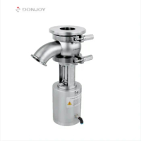 Stainless Steel Elbow Type Tank Container Bottom Discharge Valve Pneumatic Sanitary Tank Bottom Valve Tank Bottom Valve