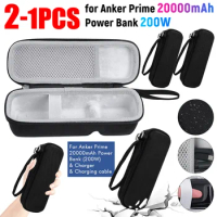 1-2PCS EVA Carrying Case for Anker Prime 20000mAh Power Bank 200W&amp;Charger Shockproof Travel Carry Cover Portable Storage Bag
